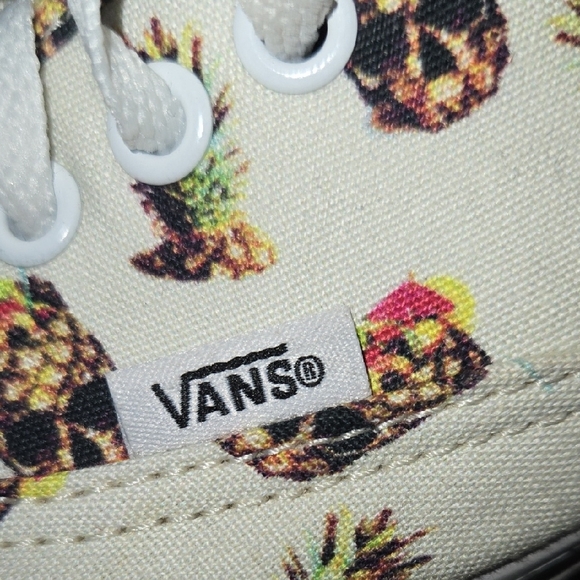 White Sneakers with Pineapple Print - Picture 4 of 12